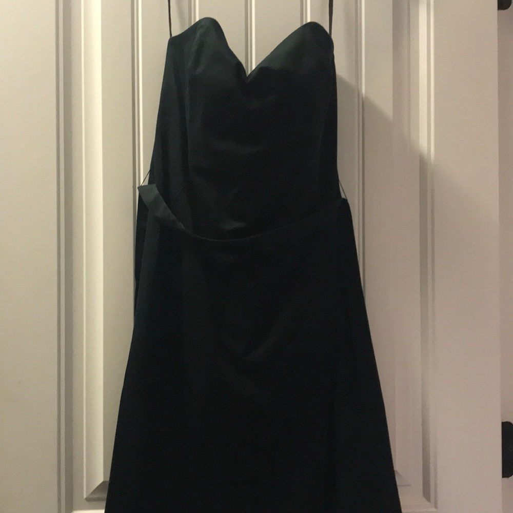 WHBM black strapless dress.